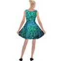 Water Color Green Velvet Skater Dress View2