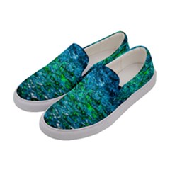 Water Color Green Women s Canvas Slip Ons by FunnyCow