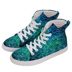 Water Color Green Men s Hi-top Skate Sneakers