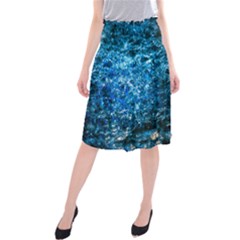 Water Color Blue Midi Beach Skirt by FunnyCow