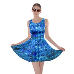 Water Color Navy Blue Skater Dress by FunnyCow