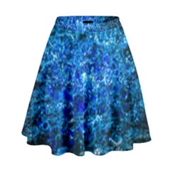 Water Color Navy Blue High Waist Skirt by FunnyCow