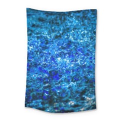 Water Color Navy Blue Small Tapestry by FunnyCow