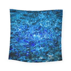 Water Color Navy Blue Square Tapestry (small) by FunnyCow