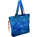 Water Color Navy Blue Drawstring Tote Bag View2