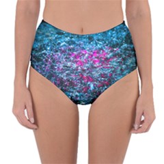 Water Color Violet Reversible High-waist Bikini Bottoms by FunnyCow