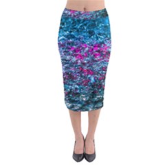 Water Color Violet Midi Pencil Skirt by FunnyCow