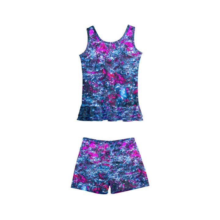 Water Color Violet Kid s Boyleg Swimsuit