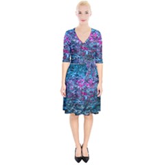 Water Color Violet Wrap Up Cocktail Dress by FunnyCow