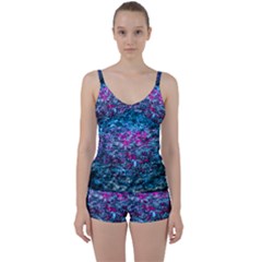 Water Color Violet Tie Front Two Piece Tankini by FunnyCow