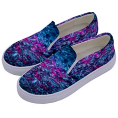 Water Color Violet Kids  Canvas Slip Ons by FunnyCow