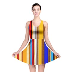 Colorful Stripes Reversible Skater Dress by FunnyCow