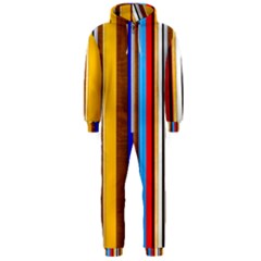 Colorful Stripes Hooded Jumpsuit (men)  by FunnyCow