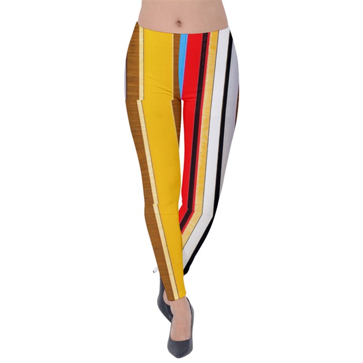 Colorful Stripes Velvet Leggings