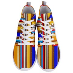 Colorful Stripes Men s Lightweight High Top Sneakers by FunnyCow