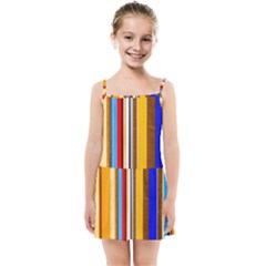 Colorful Stripes Kids Summer Sun Dress