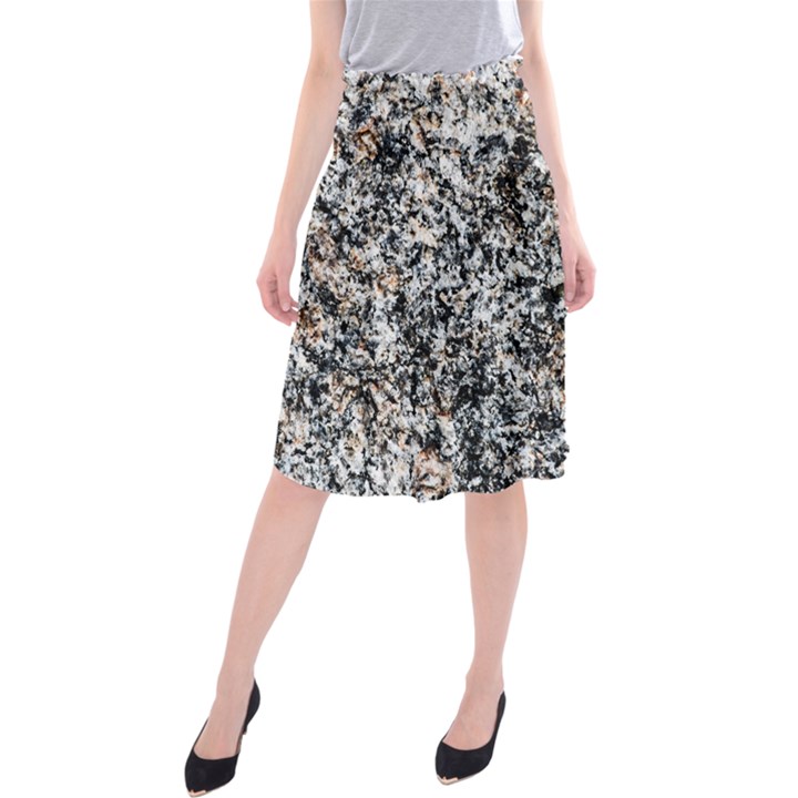 Granite Hard Rock Texture Midi Beach Skirt