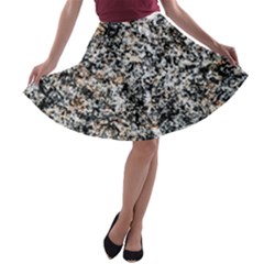 Granite Hard Rock Texture A-line Skater Skirt by FunnyCow