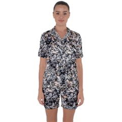 Granite Hard Rock Texture Satin Short Sleeve Pyjamas Set by FunnyCow