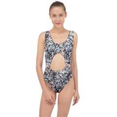 Granite Hard Rock Texture Center Cut Out Swimsuit