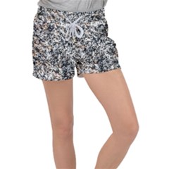 Granite Hard Rock Texture Women s Velour Lounge Shorts