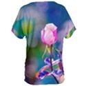 Pink Rose Flower Women s Oversized Tee View2