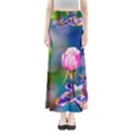 Pink Rose Flower Full Length Maxi Skirt View1