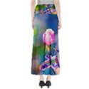 Pink Rose Flower Full Length Maxi Skirt View2