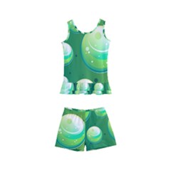 Background Colorful Abstract Circle Kid s Boyleg Swimsuit