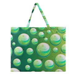 Background Colorful Abstract Circle Zipper Large Tote Bag by Nexatart