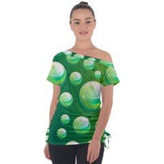 Background Colorful Abstract Circle Tie-up Tee