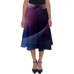 Abstract Form Color Background Perfect Length Midi Skirt by Nexatart