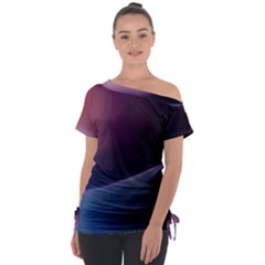 Abstract Form Color Background Tie-up Tee