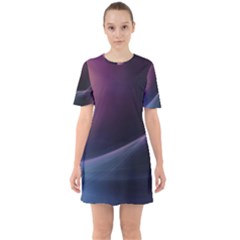 Abstract Form Color Background Sixties Short Sleeve Mini Dress by Nexatart