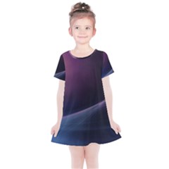 Abstract Form Color Background Kids  Simple Cotton Dress