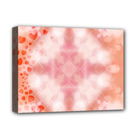 Heart Background Wallpaper Love Deluxe Canvas 16  X 12   by Nexatart