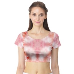 Heart Background Wallpaper Love Short Sleeve Crop Top by Nexatart