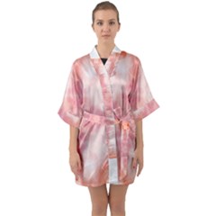 Heart Background Wallpaper Love Quarter Sleeve Kimono Robe by Nexatart