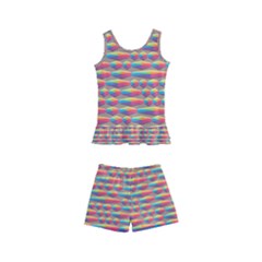 Background Abstract Colorful Kid s Boyleg Swimsuit