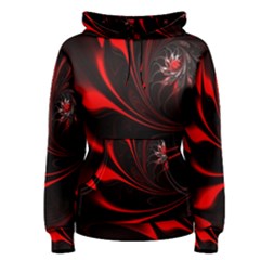 Abstract Curve Dark Flame Pattern Women s Pullover Hoodie by Nexatart