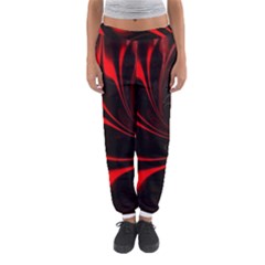 Abstract Curve Dark Flame Pattern Women s Jogger Sweatpants by Nexatart