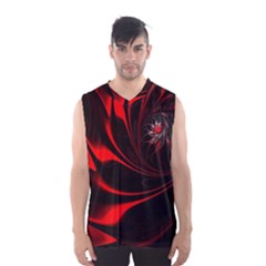 Abstract Curve Dark Flame Pattern Men s Basketball Tank Top by Nexatart