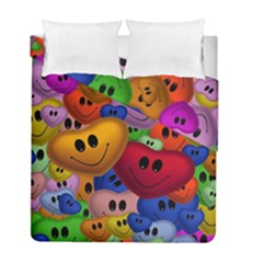 Heart Love Smile Smilie Duvet Cover Double Side (full/ Double Size) by Nexatart