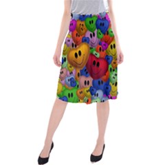 Heart Love Smile Smilie Midi Beach Skirt by Nexatart