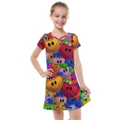 Heart Love Smile Smilie Kids  Cross Web Dress