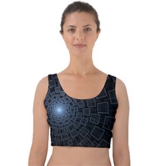 Pattern Abstract Fractal Art Velvet Crop Top