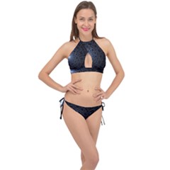 Pattern Abstract Fractal Art Cross Front Halter Bikini Set