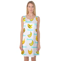 Bananas Sleeveless Satin Nightdress by cypryanus