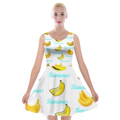 Bananas Velvet Skater Dress