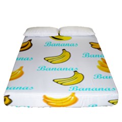 Bananas Fitted Sheet (queen Size) by cypryanus